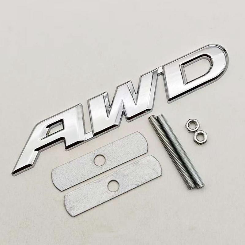 3D Metal AWD Logo Badge Sticker Car Body Emblem Decal Wheel Drive SUV Off Road for Toyota Impreza Subaru Honda Auto Accessories