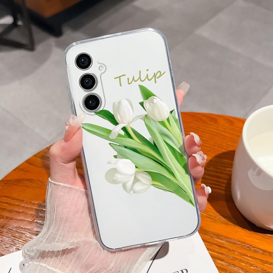 For Samsung S10e S6 S7 Edge+ S22 S23+ Ultra M32 M33 M54 Phone Case Cute Fashion Transparent Soft Silicone TPU Matte Shockproof For Galaxy Bumper