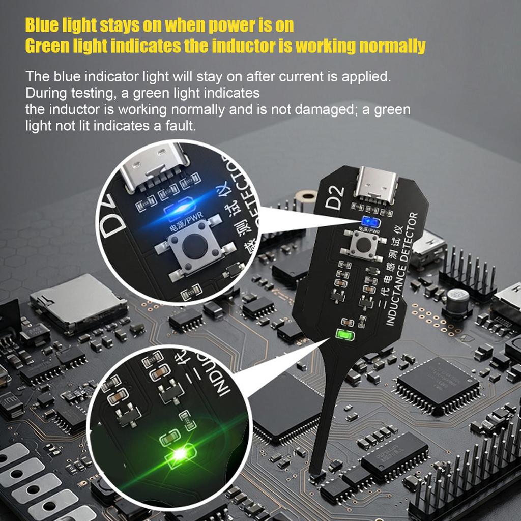 Handheld Inductance Detector High Precision Portable Tester for Laptop Computer Motherboard Circuit Board Repair Fault Detection