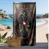 Österreich Fußball Druck Strandtuch Schnelltrocknend Super Saugfähig Weiches Badetuch zum Schwimmen Strand Reisen Fan Souvenir Geschenk