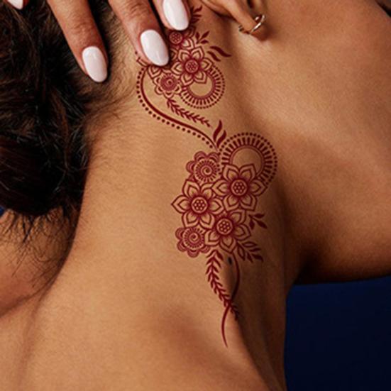 Skin-friendly Convenience Tattoo Stickers Water Transfer Paper Red / Clear / Brown 148 Mm/5.83