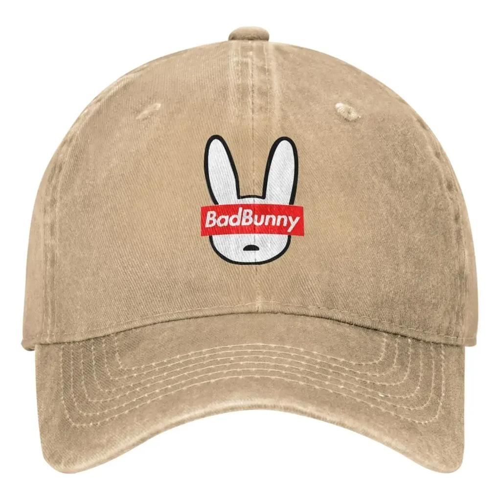 Bad Bunny Baseball Cap Singer Running Hippie Y2k Cool Trucker Dad Hat Couple Women Vintage Sunshade Baseball Caps
