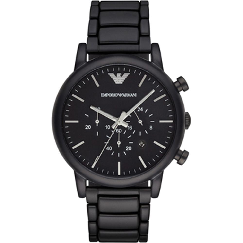 

Emporio Armani Luigi XLarge Black Metal Men s Quartz Chronograph AR1895 Watch чёрный