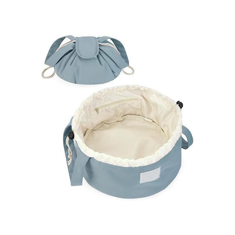 

1Pcs Drawstring Women s New Makeup Bag Large Capacity Cosmetic Bag Toiletries Organizer Pouch Lady Travel Storage Bag синий
