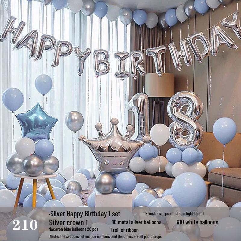 Romantic Birthday Balloon Set: High-End Decorations for Boyfriend or Girlfriend