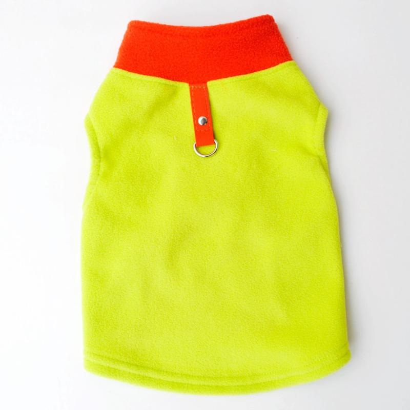 Pet clothes, dog autumn and winter fleece traction buckle, color