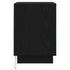Nightstand Black Oak Look 39 x 34.5 x 50 cm Engineered Wood
