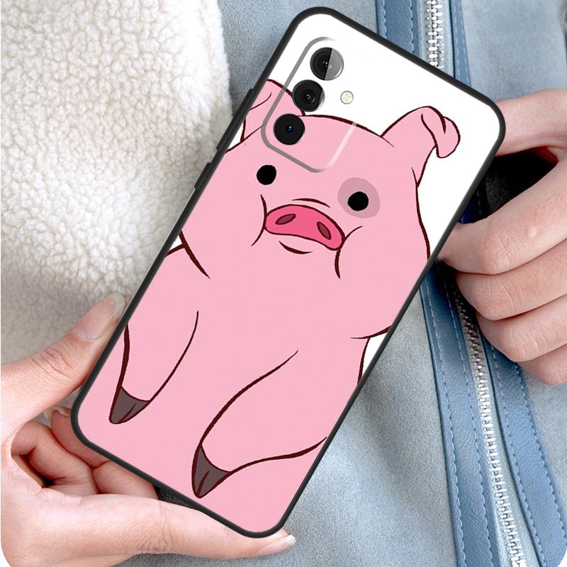 Cute PINK Kawai Pig Phone Case For Samsung Galaxy A55 A35 A25 A15 A51 A71 A12 A32 A52 A13 A33 A53 A14 A34 A54