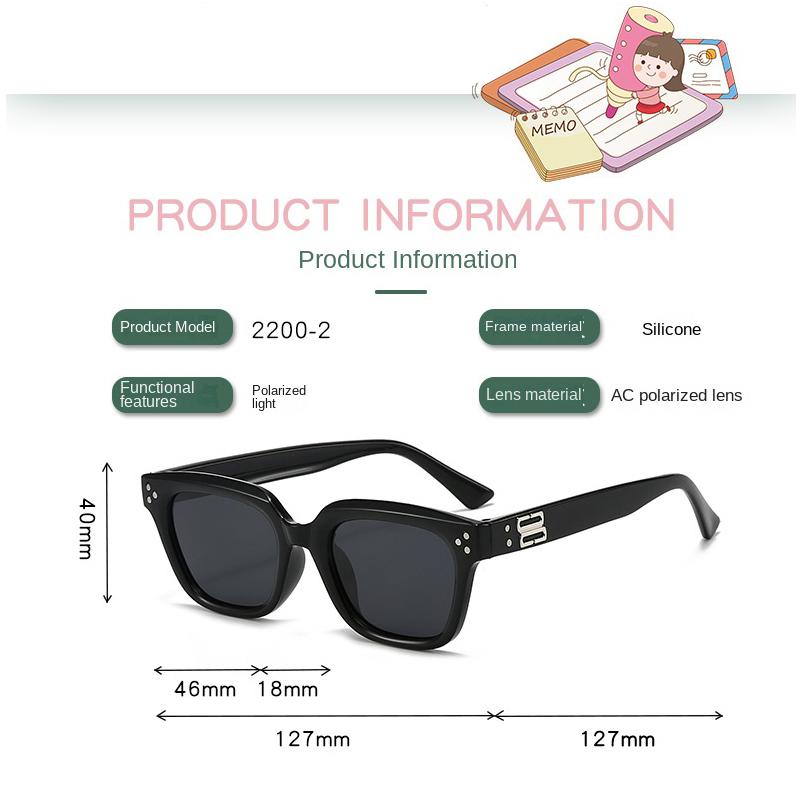 Polarized Light Glasses Retro Daily Square Children Sunglasses Kid Fashion Cute Brand Sun Glasses Outdoor Boy Girl Glasses UV400