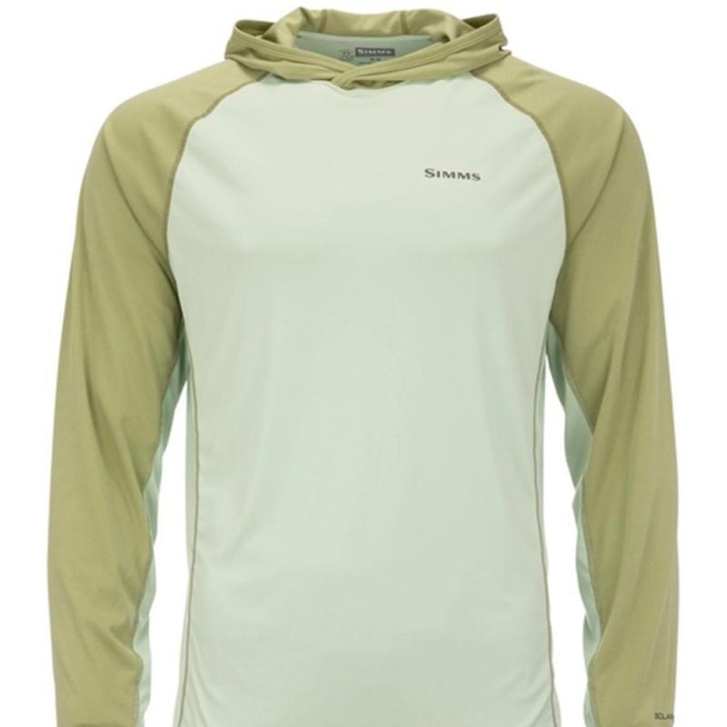 Simms Angler Langarm Kapuzen-Sonnenschutzhemd Herren Outdoor Angeln UV-beständig Schnelltrocknendes Oberteil