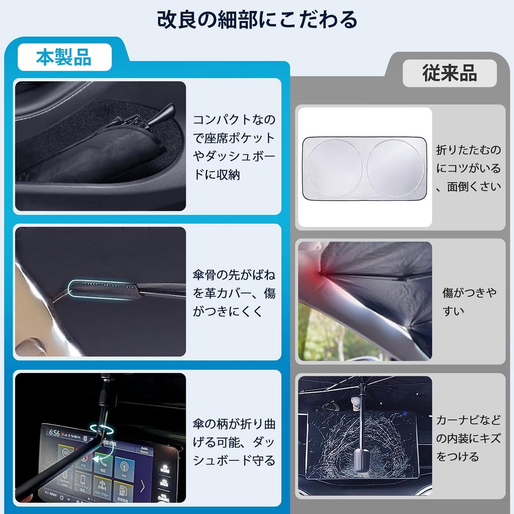 Corolla Cloth 10 Series Car Umbrella Sunshade 360° Rotatable Light Shielding Thermal Insulated UV