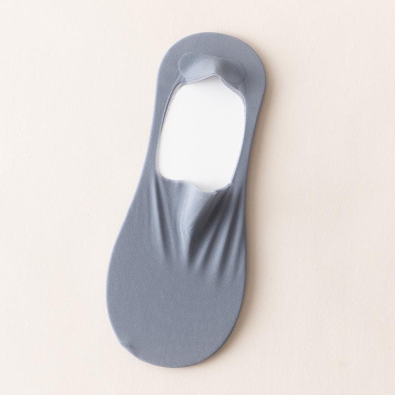 Women's Ice Silk Low Cut No-Show Striped Mesh Lace Boat Socks - Super Thin & Non-Slip