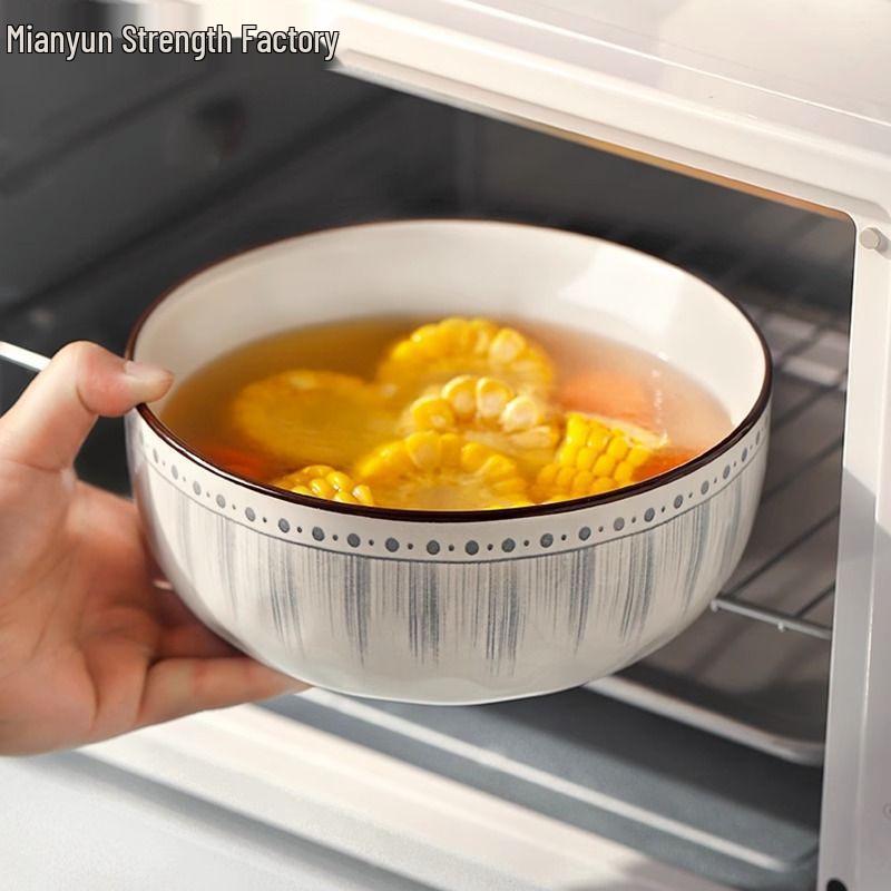 High-End 8-Inch and 6-Inch Ceramic Soup and Noodle Bowls, 2025 Luxury Collection