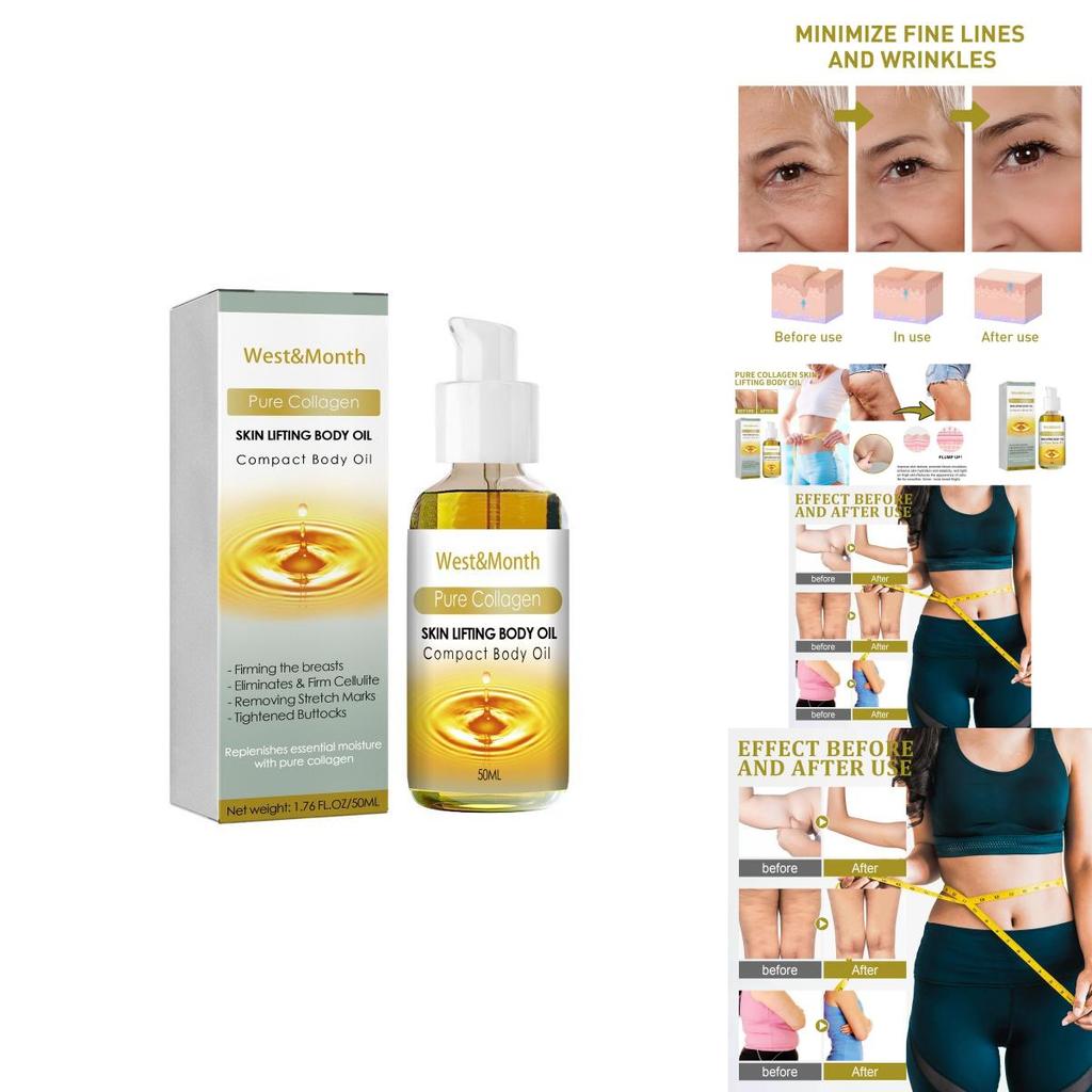 West Month Collagen Body Sculpting Oil For Firming Arms And Tummy With Skin Tightening Benefits