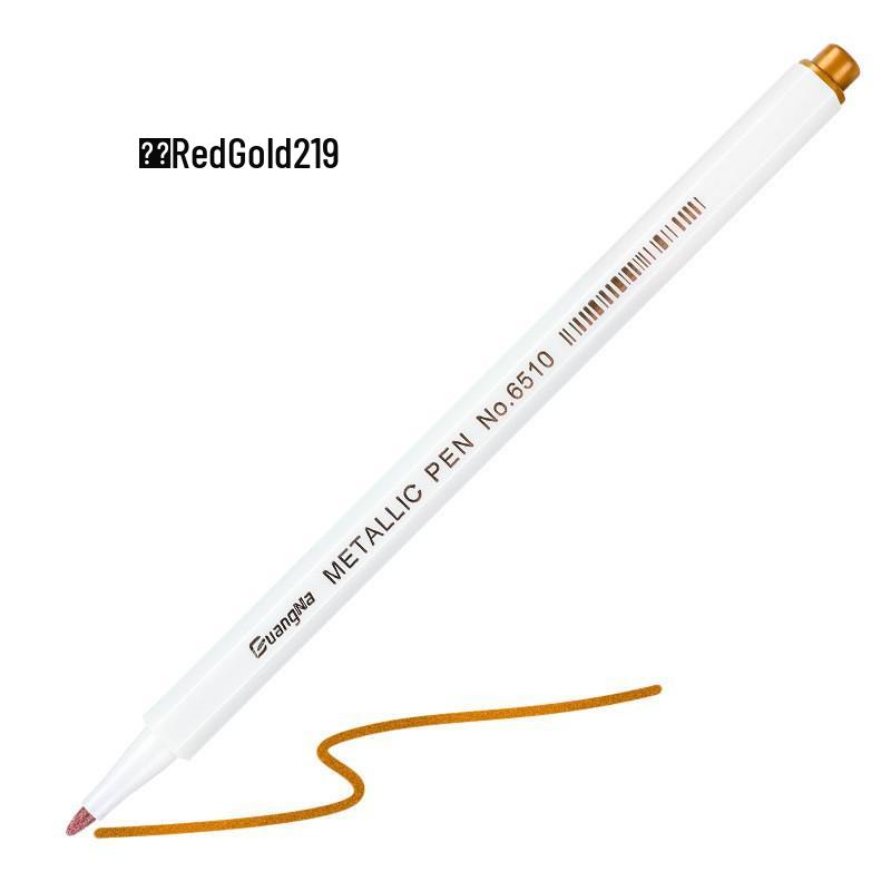 Guangna 6510 Metallic Signature Pen - Hard Tip Watercolor & Outline Pen for Drawing & Design