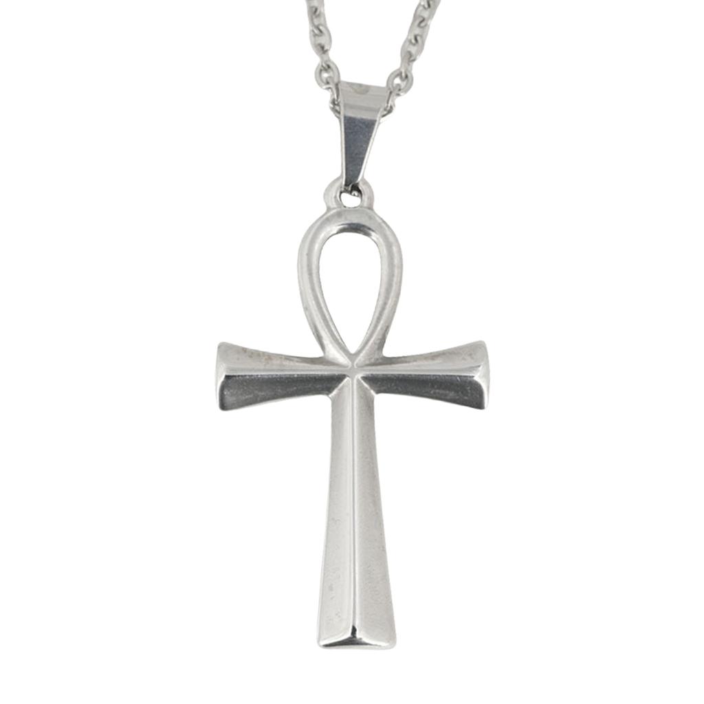 Adjustable Chain Crosses Pendant Necklace Accessory for Men and Women Titaniums Steel Versatile Fashion Accessory