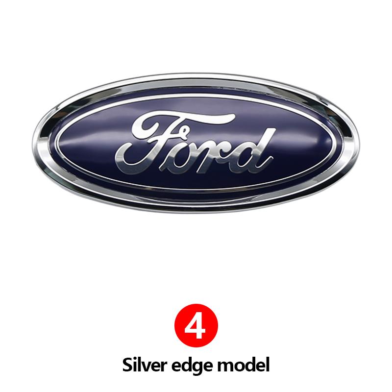 9,5cm 11,5cm 13cm ABS Motorhauben-Heckklappen-Emblem-Abzeichen Für Ford Focus Ranger Fiesta Auto Ersatzteile Mondeo Escape Kuga 9.5cm gray