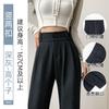Women High Waist Straight Leg Suit Pants Fall Draping Wide Leg Trousers Petite Tall Length Casual Dress Pants