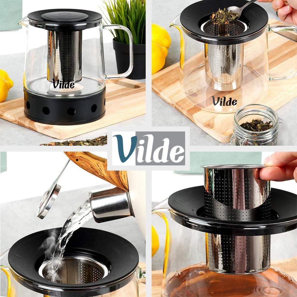 Coffee And Tea Glasses With Jug And Infuser 250 Ml / 1.5 L, 7 Pcs.