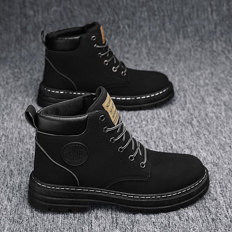 

Весна 2024 г. Мужские водонепроницаемые высокие ботинки Martin — нескользящая, износостойкая рабочая обувь 41 чёрный