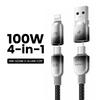 TOOCKI X118C2 1.2m USB-A / USB-C To USB-C / iP 480Mbps Data Cable PD 100W Fast Charging Cable with E-Marker Chip for Laptop Phone