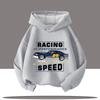 2025 New Vintage Car Children's Hooded Sweatshirt with Cartoon Print, Boys' Sportswear, Girls' Casual Top, Fall-winter Clothing