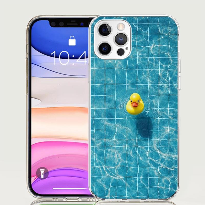 Rubber Ducks Swimming Pool Phone Case For iPhone 17 Air 16 15 Plus 11 14 Pro Max 13 Mini 12 7 8 + SE Pattern Art Customized Cove