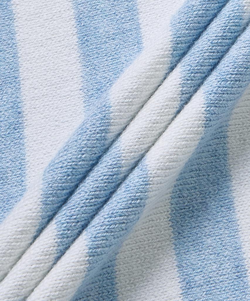 POLO RALPH LAUREN [W] Striped Short Sleeve Sweater - Blue