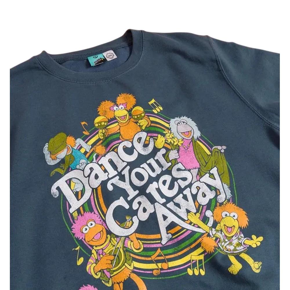 Fraggle Rock Unisex Adult Dance Your Cares Away Swirl Sweatshirt