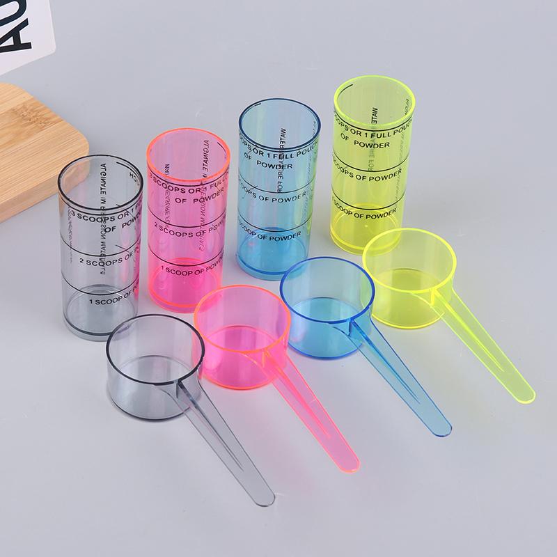 Cucchiaio dosatore in plastica per alginato dentale, misurino per materiale da impronta orale da laboratorio dentistico, tazza per miscelazione, strumenti di misurazione per polveri