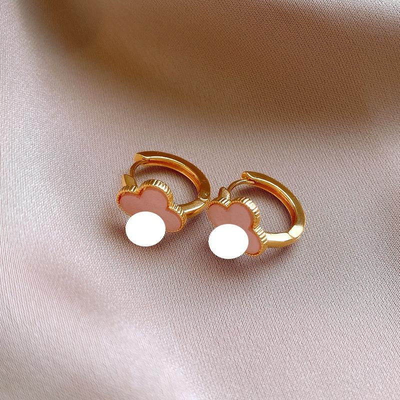 Silver Needle Multi-layer Letter Twill Zircon Pearl Earrings Medieval Vintage Light Luxury Stud Earrings Versatile Earrings