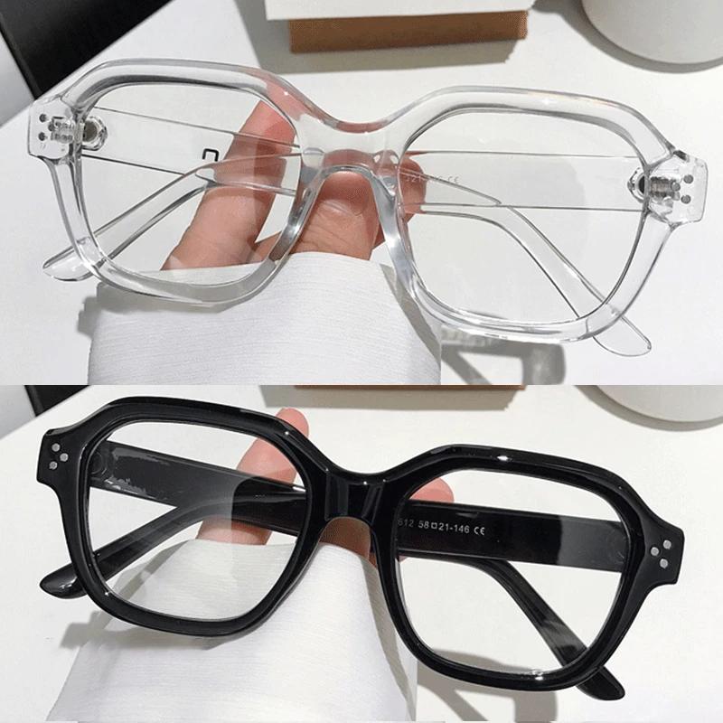 1/2pcs Retro Oversized Anti Blue Light Computer Glasses Frame Women Men Trendy Fashionable Eyeglasses Classic Spectacles Ouclos