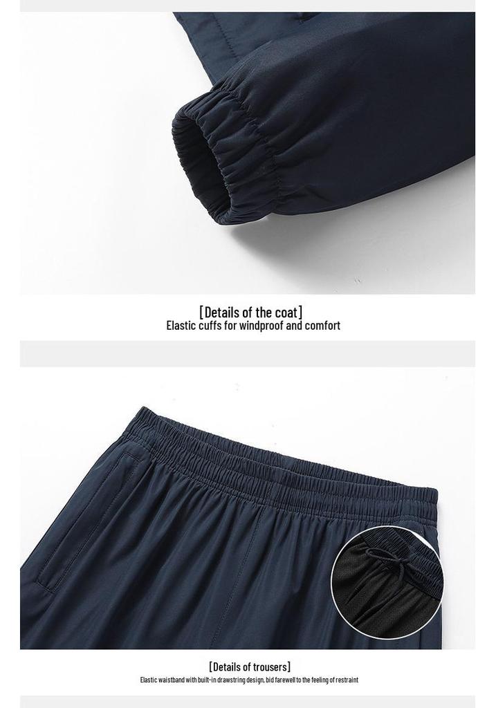 Men's Spring & Autumn Loose-Fit Sportswear Set - Plus Size Casual Two-Piece for Middle-Aged & Elderly