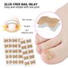 100 Stück eingewachsener Zehennagel Korrektur Aufkleber mit doppelseitigem Klebeband Paronychie Korrektur Pediküre Werkzeuge