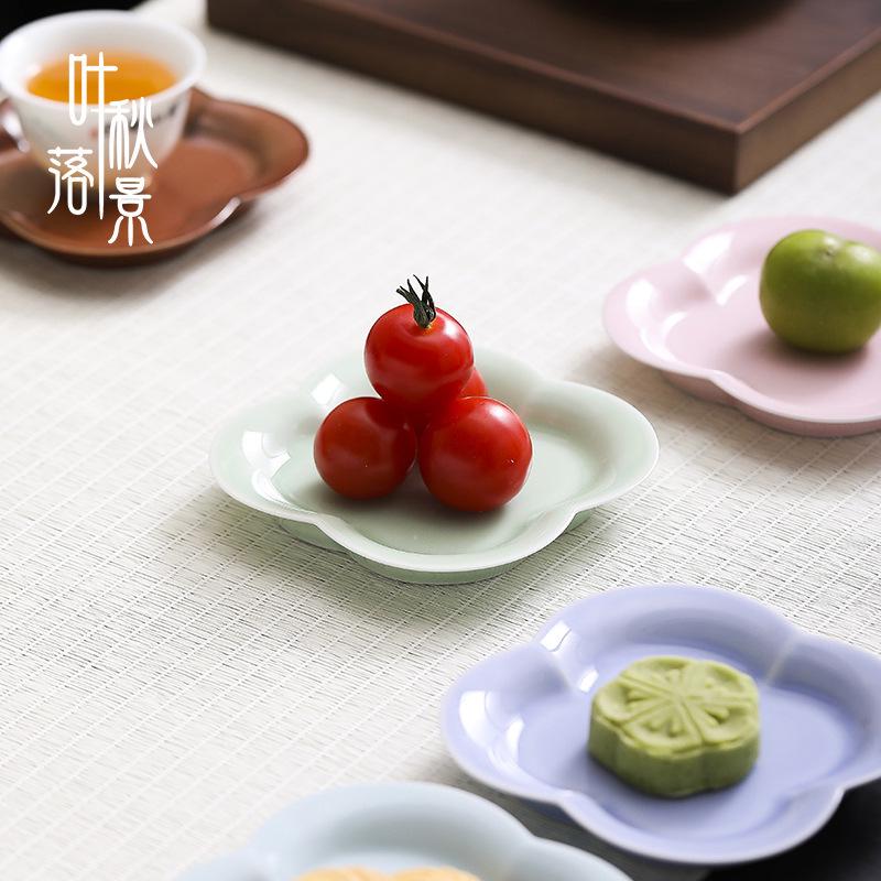 Creative Ceramic Dessert & Snack Plate - Perfect for Tea, Pastries, Moon Cakes, and More