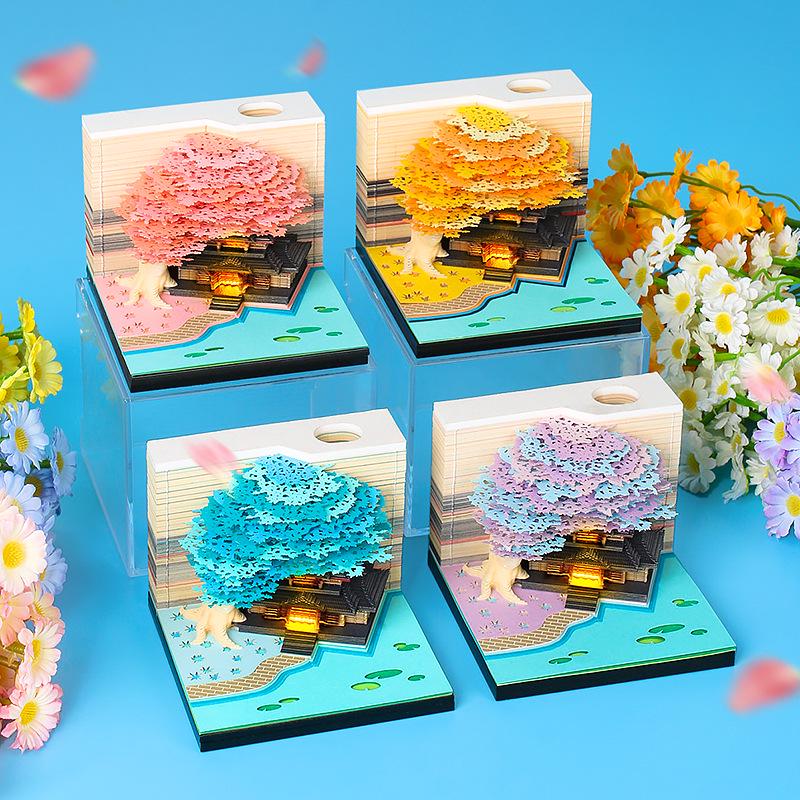 Guochao 3D Papier escultura Haftnotizen - Kreative Büro Schreibtisch Dekoration Souvenir