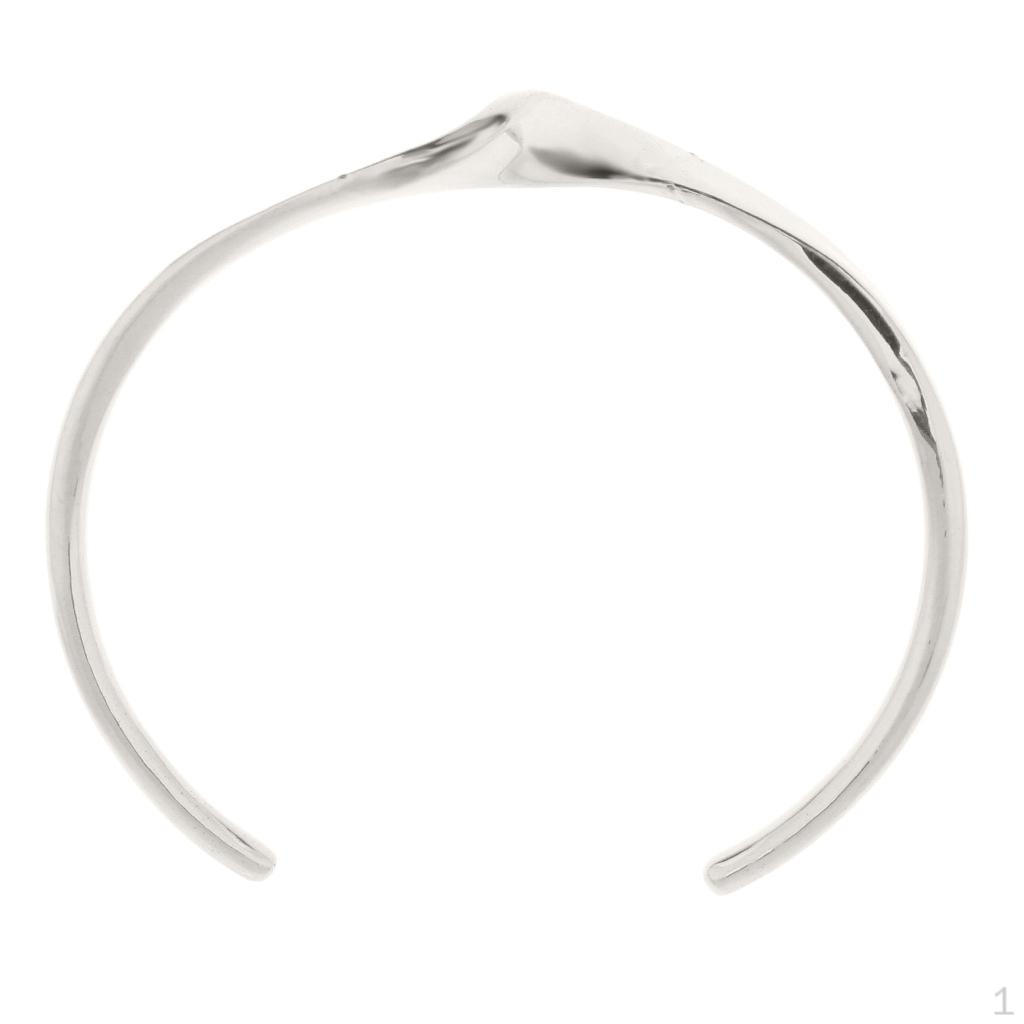 

Cuff Bracelet Rainbow Shaped - for Men Women Silver