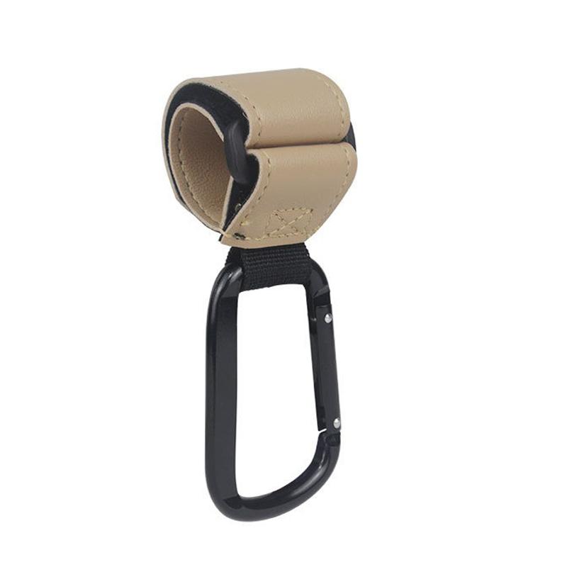 1/2pcs PU Leather Baby Stroller Hooks Pram Cart Organizer 360 Degree Rotatable Hook Stroller Accessories WNGG02
