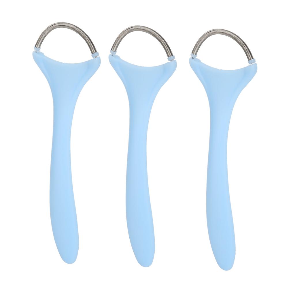 3pcs Spring Facial Hair Remover for Women Long Handle Stainless Steel Gentle Spring Facial Threading Epilator Coil