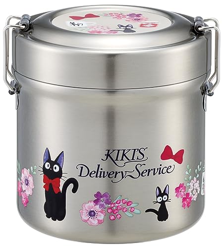 Skater Insulated Lunch Box, Bowl Type, 600ml Small Capacity, Stainless Steel Lunch Jar, Vacuum Insulated, Studio Ghibli Kiki's Delivery Service
