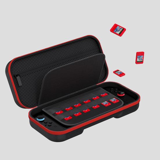 Carrying Case with Game Card Slots Large Capacity Zipper Closure Shockproof Impact Resistant Console Storage Bag for Switch 2