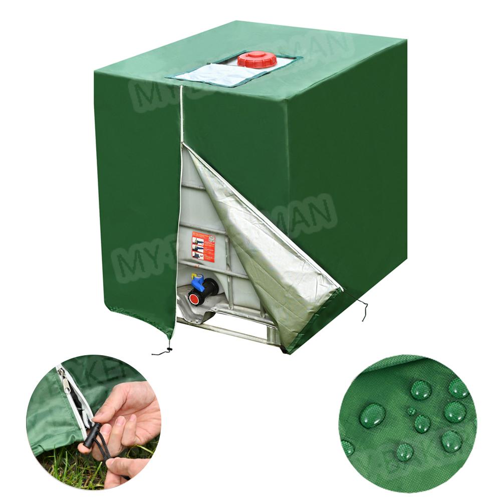 New 1000L IBC Tank Cover Container Aluminum Waterproof and Dustproof Cover Rainwater Tank Oxford Cloth UV Protection Cover