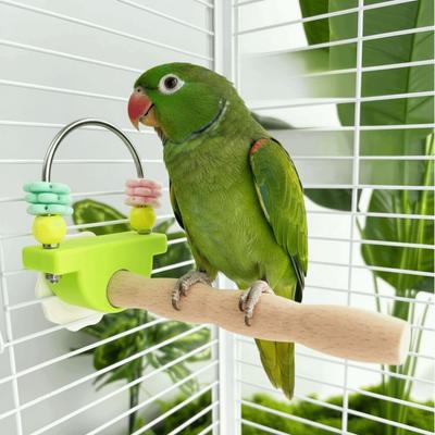 Flower Chew Fun Bird Perch Stand Wear-resistant Non-slip Paw Grinding Sticks Beak Nail Grinder Easy Installation