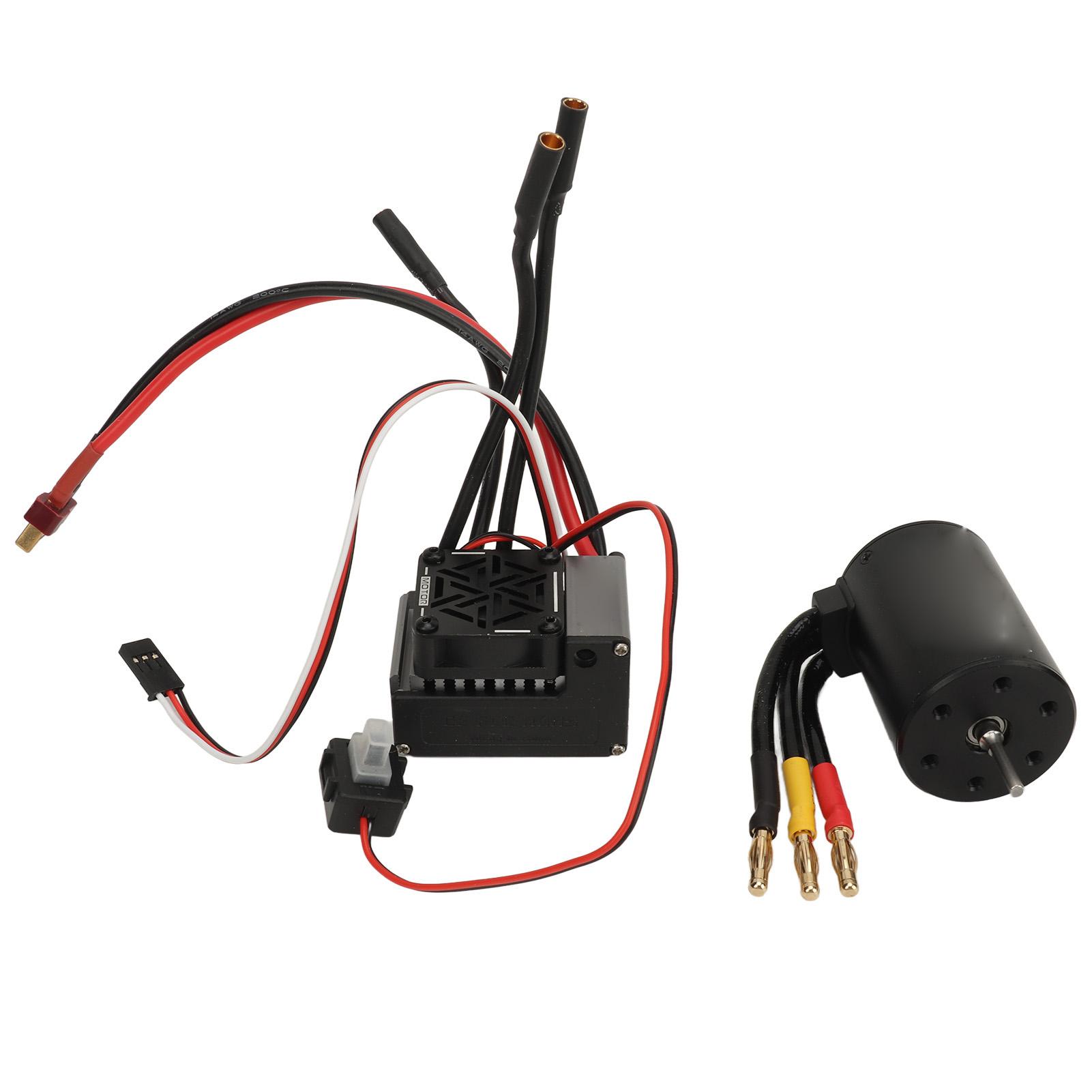 

3650 Brushless Motor 60A Brushless ESC Electric Speed Controller Combo Set for 110 RC Car 4300KV