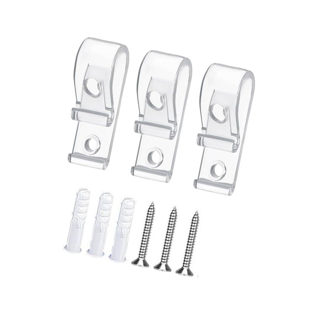 No Cord Blinds Fasteners Easy Installation Transparent Blinds Support Hook 3/8pcs for Childproof & Pet Friendly Homes