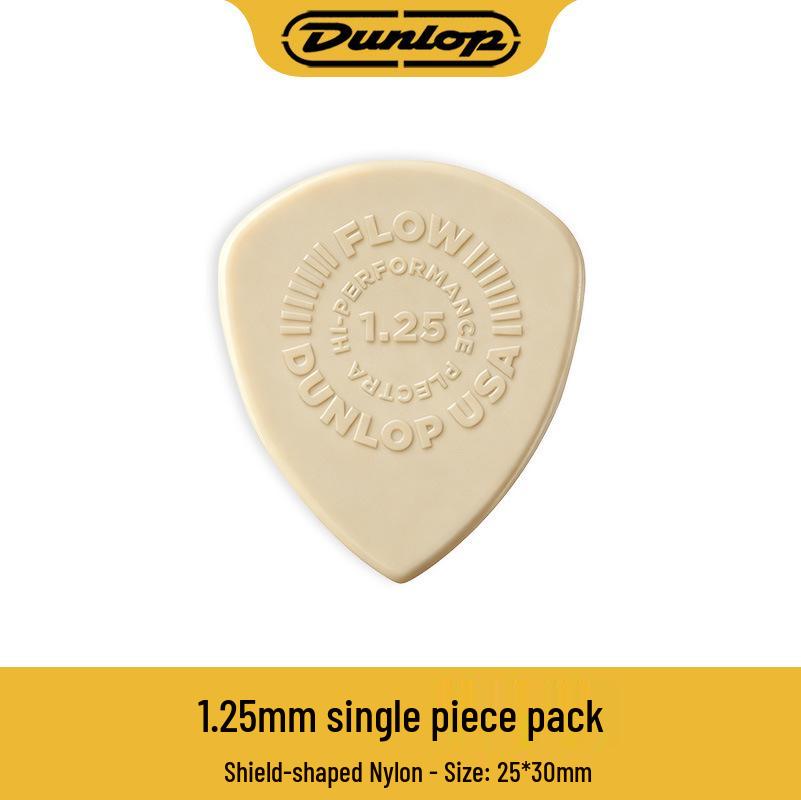 Dunlop 541R FLOW Elgitarrplektrum: Nylon Halkfri, Slitstark för Snabbt Plockande & Plektrumspel.