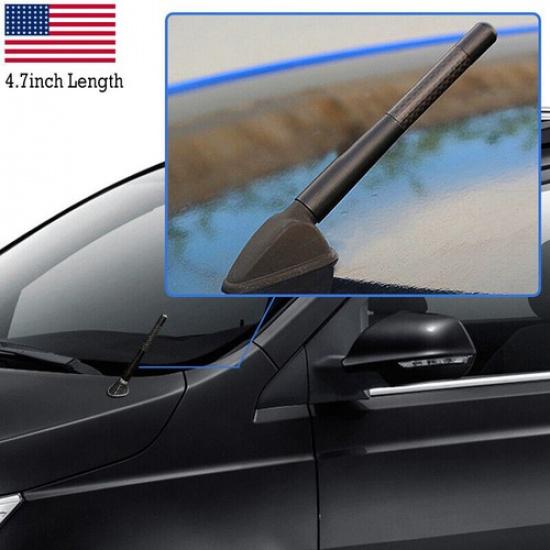 4.7" Fits FORD F-150 F-250 AM FM Black Short Stubby Car Radio Antenna w/ Screws