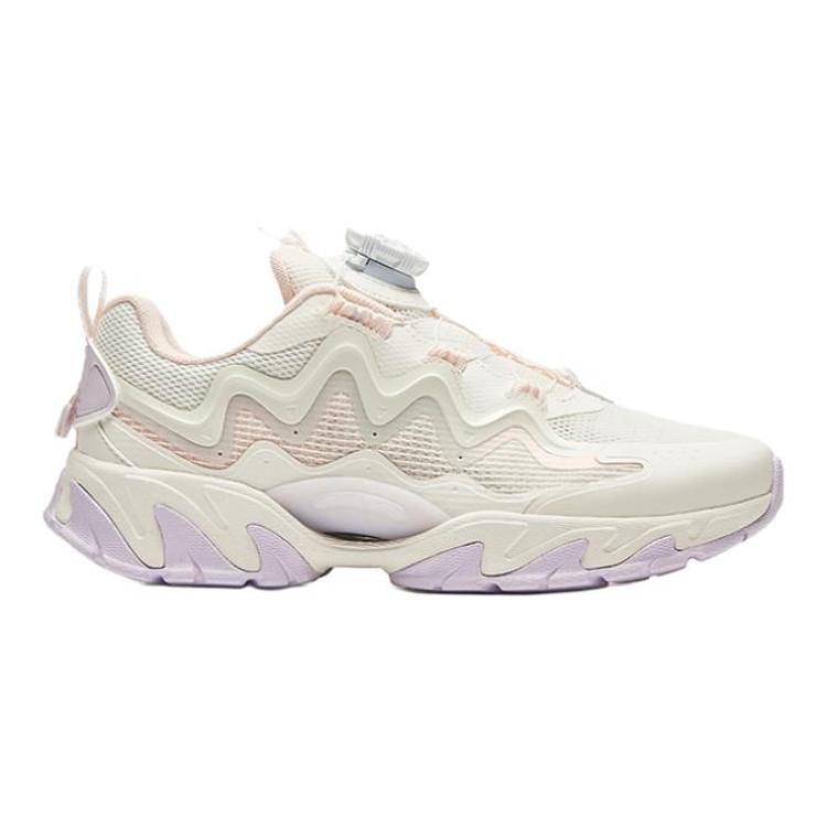 Anta Kids Fabric Classic Versatile Non-Slip Shock Absorbing Low-Top Running Shoes Kids Sneaker White Purple Pink 322438808-5