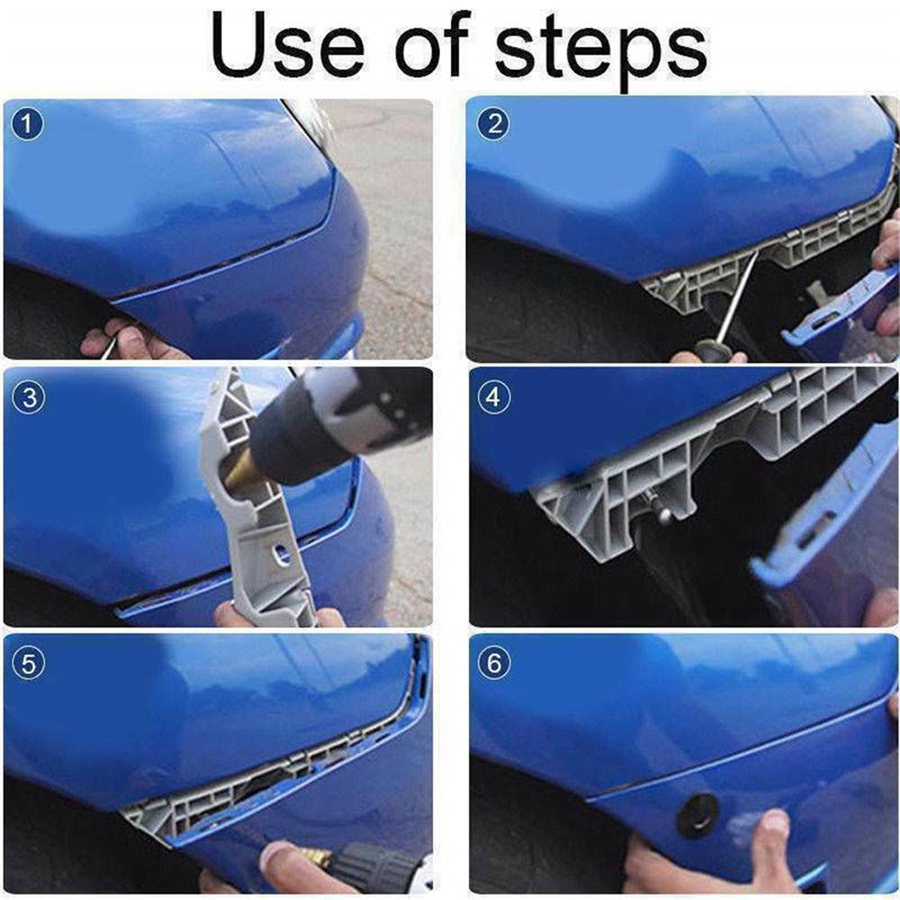 4PCS Burnt Blue Car Push Button Hood Pins Lock Bonnet Lock Clip Bumper Latch