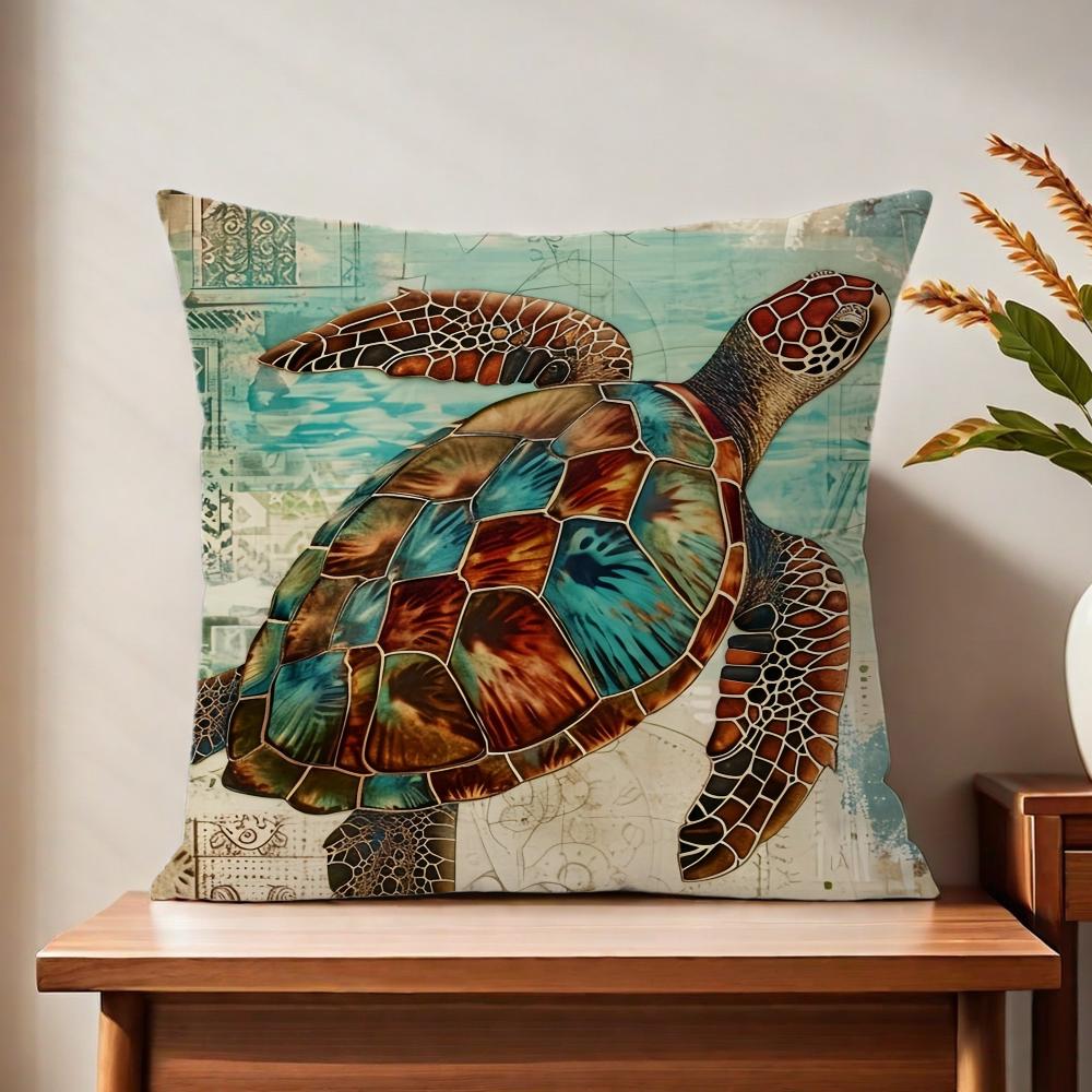 Sea Turtle cute cushion cover For Pillow Printing Sofa Decoration Home Car Room Coffee Shop Office Nordic Simplicity